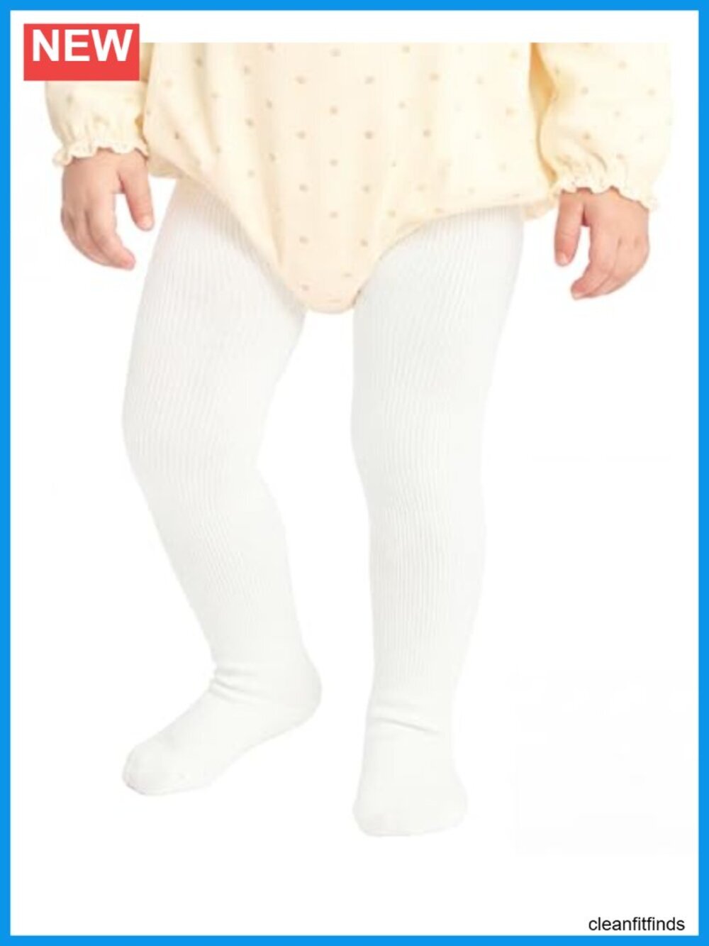 Ribbed Cotton Toddler Leggings, Seamless Waist & Toe, Diaper-Friendly